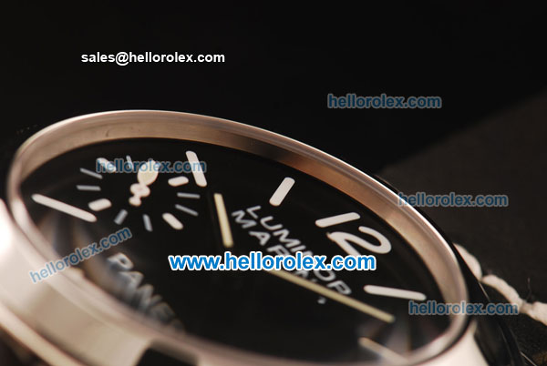 Panerai Marina Militare PAM00366 Asia 6497 Manual Winding Steel Case with Black Dial and White Markers - Click Image to Close