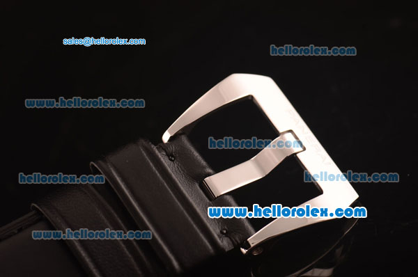 Panerai Luminor Marina PAM172 Swiss ETA 6497 Manual Winding Steel Case with Black Dial and Black Leather Strap - Click Image to Close