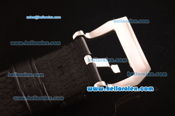 Panerai Luminor Marina PAM172 Swiss ETA 6497 Manual Winding Steel Case with Black Dial and Black Leather Strap - Click Image to Close