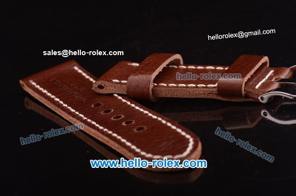 Panerai Dark Brown Calf Leather Strap - Click Image to Close
