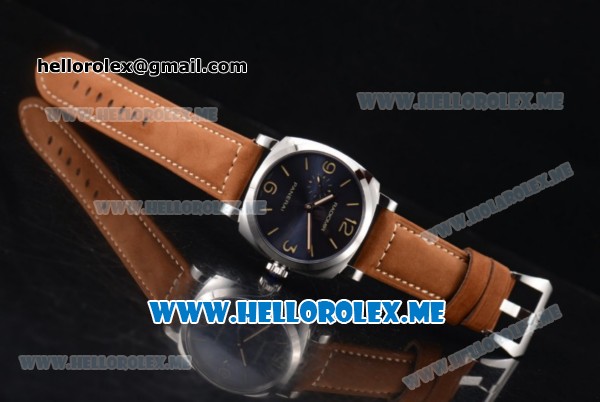 Panerai Radiomir 1940 3 Days Asia ST25 Automatic Steel Case with Black Dial and Brown Leather Strap Stick/Arabic Numeral Markers - Click Image to Close