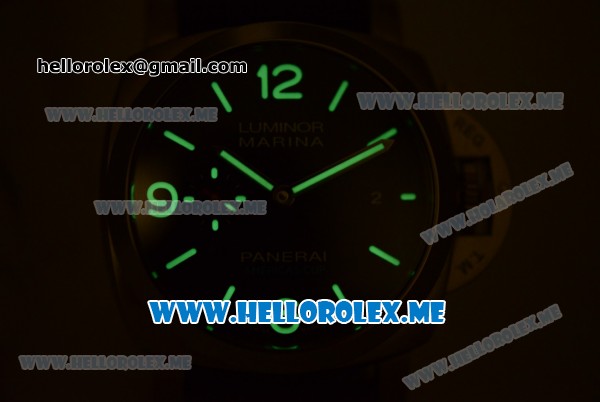 Panerai Luminor Marina Oracle Team USA 8 Days Limited Edition PAM 724 Clone P.9000 Automatic Steel Case with Black Dial and Stick/Arabic Numeral Markers (KW) - Click Image to Close