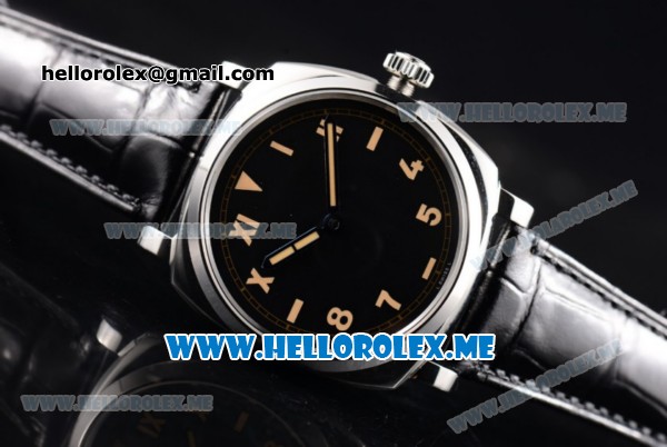 Panerai Radiomir California 3 Days PAM 249 Clone P.1000 Manual Winding Steel Case with Black Dial and Black Leather Strap (EF) - Click Image to Close