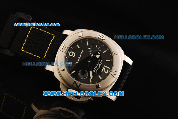 Panerai Pam 092 Luminor Arktos Automatic Movement Steel Case with Black Dial and Black Nylon Strap - Click Image to Close