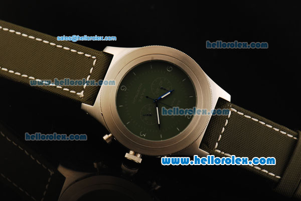 Panerai Radiomir Mare Nostrum Chronograph Quartz Movement Steel Case with Green Dial and Green Strap - Click Image to Close