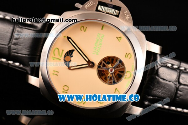Panerai PAM 762 Firenze 1860 Asia Automatic Steel Case with Beige Dial and Arabic Numeral Markers - Click Image to Close