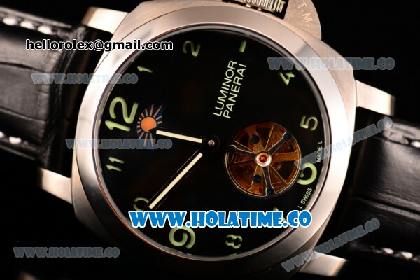 Panerai PAM 764 Firenze 1860 Asia Automatic Steel Case with Black Dial and Arabic Numeral Markers - Click Image to Close
