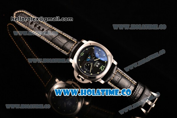 Panerai PAM 597 Luminor Vintage Moon Phase Asia Automatic Steel Case with Black Dial and Dot Markers - Click Image to Close