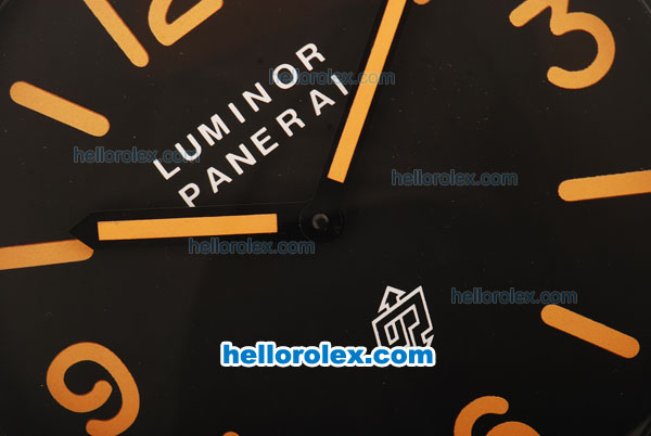 Panerai Luminor Swiss Quartz Movement Black Dial with Orange Markers-35cm Wall Clock - Click Image to Close