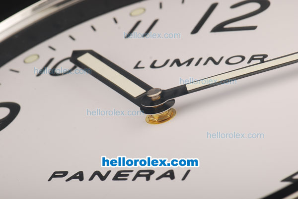 Panerai Luminor Swiss Quartz Movement Steel Case with White Dial with Black Markers-35cm Wall Clock - Click Image to Close
