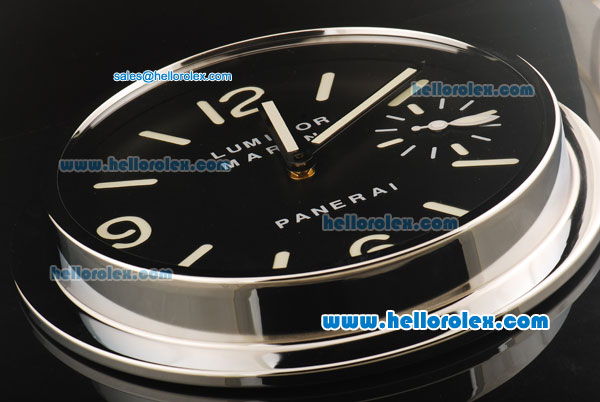Panerai Luminor Marina Swiss Quartz Movement Steel Case with Black Dial with White Markers-35cm Wall Clock - Click Image to Close