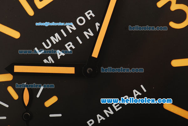 Panerai Luminor Marina Swiss Quartz Movement PVD Case with Black Dial with Orange Markers-35cm Wall Clock - Click Image to Close