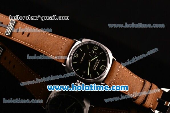 Panerai PAM388 Radiomir Black Seal 3 Days Clone P.9000 Automatic Steel Case with Brown Leahter Strap and Black Dial - 1:1 Original(Z) - Click Image to Close