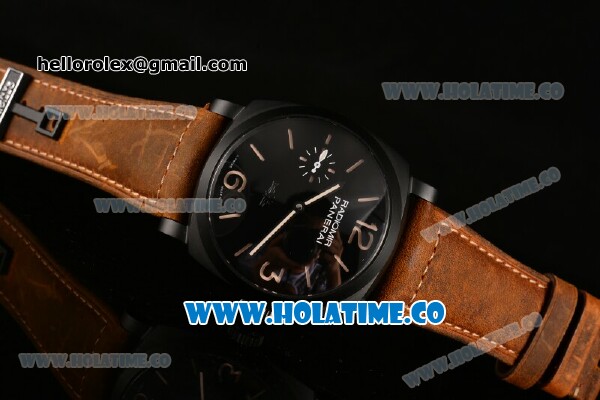 Panerai Radiomir 1940 3-Days "Paneristi Forever" PAM 532 Black DLC Case with Stick/Arabic Numeral Markers and Black Dial - 1:1 Original (H) - Click Image to Close