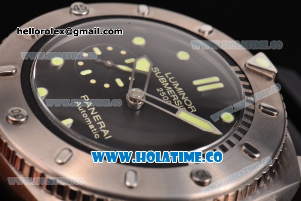 Panerai Luminor Submersible 1950 2500M 3 Days PAM 364 Clone P.9000 Automatic Titanium Case with Black Dial and Green Markers - 1:1 Original (ZF) - Click Image to Close