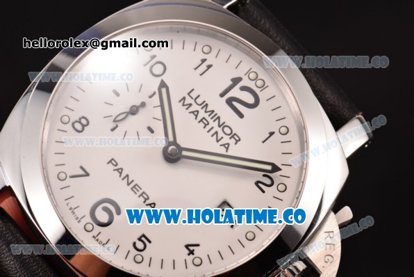 Panerai Luminor Marina 1950 3 Days PAM 499 Clone P.9000 Automatic Steel Case with White Dial and Black Arabic Numeral Markers (ZF) - Click Image to Close