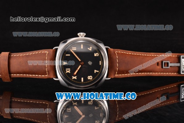 Panerai Radiomir California 3 Days PAM 424 Clone P.3000 Manual Winding 72 Hours Power Reserve Steel Case with Black Dial - 1:1 Original - Click Image to Close