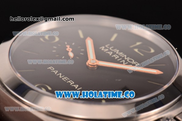Panerai Luminor Marina 1950 3 Days PAM 312 Clone P.9000 Automatic Steel Case with Stick/Arabic Numeral Markers and Brown Leather Strap (ZF) - Click Image to Close