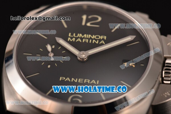 Panerai Luminor Marina 1950 3 Days PAM 312 Clone P.9000 Automatic Steel Case with Black Dial and Stick/Arabic Numeral Markers - Click Image to Close