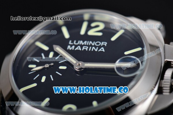 Panerai Luminor Marina PAM 111 Automatic Steel Case with Black Dial and Green Markers - Click Image to Close
