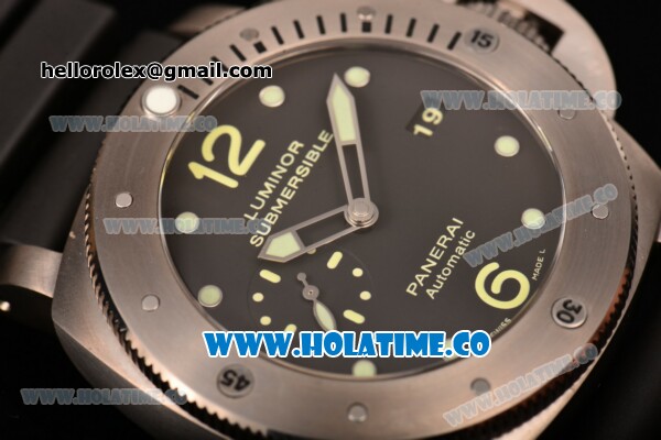 Panerai PAM 571 Luminor Submersible Celebrating the 10th Anniversary of the Panerai Classic Yachts Challenge Titanium Case with Black Dial and Luminous Markers - Click Image to Close
