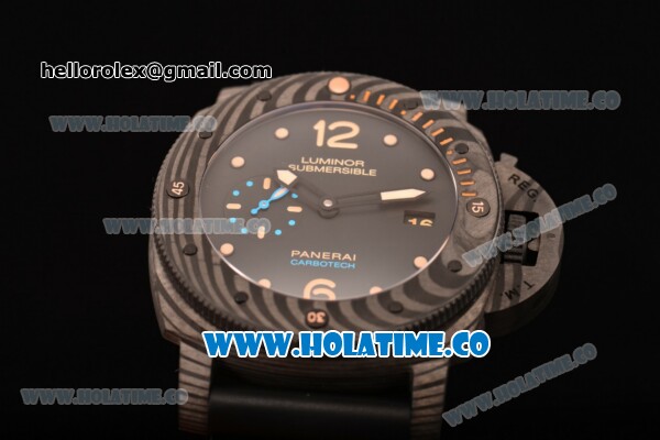 Panerai Luminor Submersible 1950 Carbotech Clone Panerai P.9000 Automatic Carbon Fiber Case with Black Dial and Yellow Markers - 1:1 Original (KW) - Click Image to Close