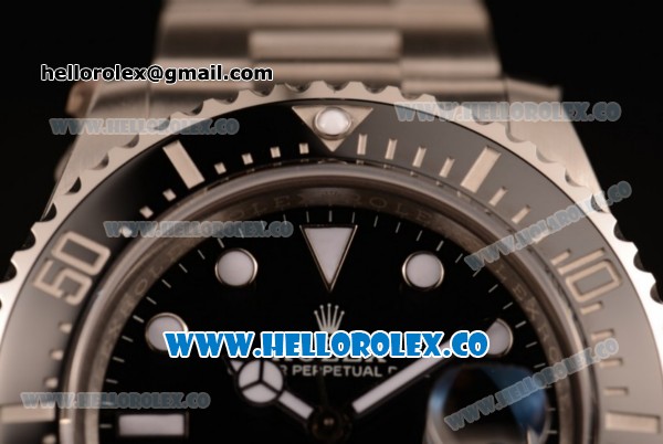 Rolex Sea-Dweller Swiss ETA 2836 Automatic Steel Case with Black Dial and Steel Bracelet - 1:1 Origianl (AAAF) - Click Image to Close