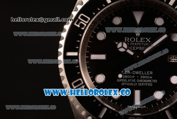 Rolex Sea-Dweller Clone Rolex 3135 Automatic Steel Case with Black Dial and Steel Bracelet - (BP) - Click Image to Close