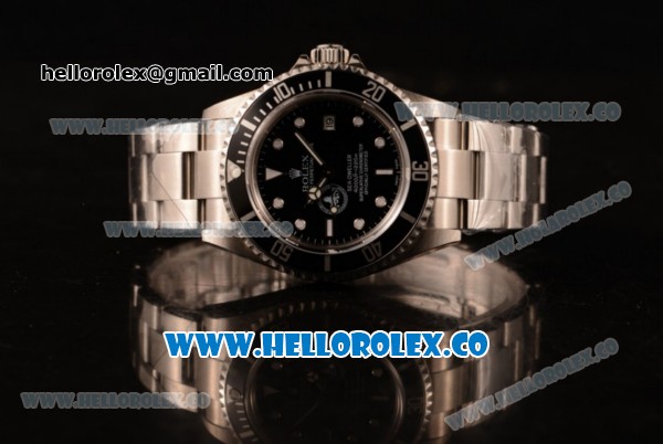 Rolex Sea-Dweller Clone Rolex 3135 Automatic Steel Case with Black Dial and Steel Bracelet - (BP) - Click Image to Close