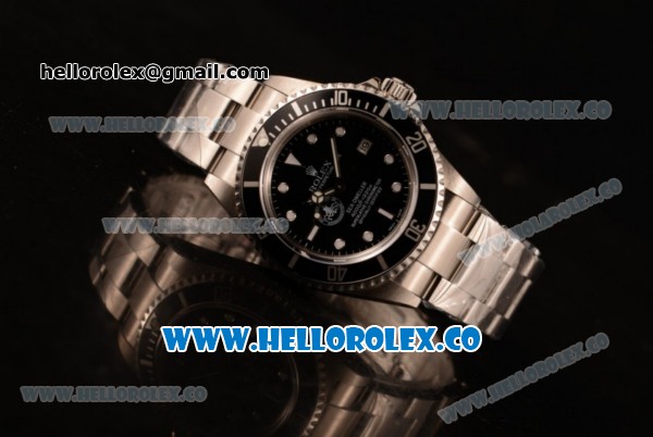 Rolex Sea-Dweller Clone Rolex 3135 Automatic Steel Case with Black Dial and Steel Bracelet - (BP) - Click Image to Close