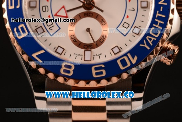 Rolex Yacht-Master II Chronograph Swiss Valjoux 7750 Automatic Two Tone Case with White Dial and Two Tone Bracelet - (BP) - Click Image to Close