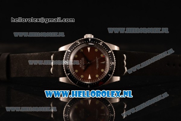 Rolex Milgauss Vintage Asia 2813 Automatic Steel Case with Brown Dial and Black Nylon Strap - Click Image to Close