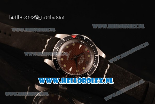 Rolex Milgauss Vintage Asia 2813 Automatic Steel Case with Brown Dial and Black Nylon Strap - Click Image to Close