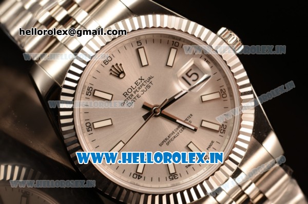 Rolex Datejust 37mm Swiss ETA 2836 Automatic Movement Steel Case with Steel Bezel Sliver Dial Steel Strap - Click Image to Close