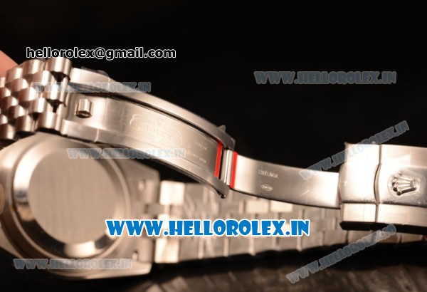 Rolex Datejust 37mm Swiss ETA 2836 Automatic Steel Case with Jubilee Steel Bezel Blue Dial Stick Steel Bracelet - Click Image to Close