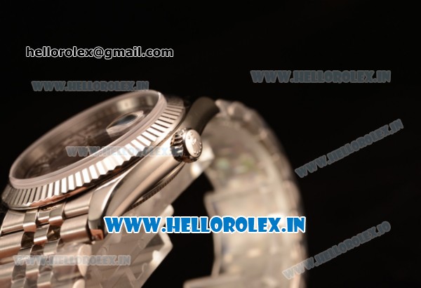 Rolex Datejust 37mm Swiss ETA 2836 Automatic Steel Case with Jubilee Steel Bezel Pink Dial Diamond Roman Steel Bracelet - Click Image to Close