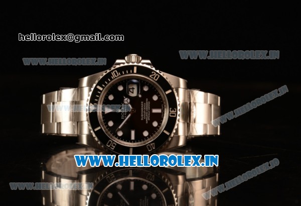 Rolex Submariner 3135 Auto 904L Steel Case with Black Dial and Steel Bracelet - 1:1 Origianl (AR) - Click Image to Close