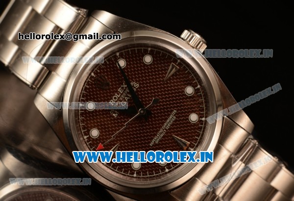 Rolex Milgauss Vintage Steel Case With Brown Dial White Dot Oyster Bracelet - Click Image to Close