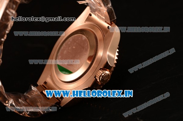 Rolex GMT-Master II Swiss ETA 2836 Automatic Rose Gold Case With Ceramic Bezel Black Dial 126715CHNR bk - Click Image to Close