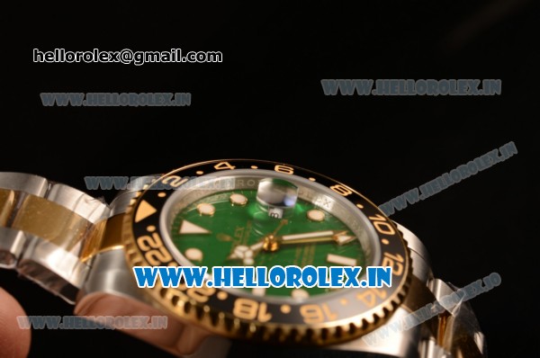 Rolex GMT-Master II Swiss ETA 2836 Automatic Two Tone Yellow Gold Case With Ceramic Bezel Black Dial 116718LN K - Click Image to Close