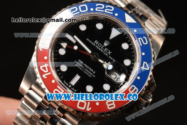 Rolex GMT-Master II New Release Blue/Red Bezel With Original Functional Movement Steel Case 126710BLRO - Click Image to Close