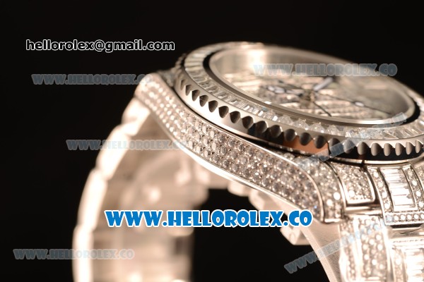 Rolex GMT Master II All Diamond With Swiss ETA 2836 Automatic Steel 116769TBR - Click Image to Close