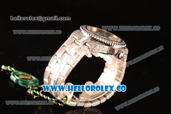 Rolex GMT Master II All Diamond With Swiss ETA 2836 Automatic Steel 116769TBR - Click Image to Close