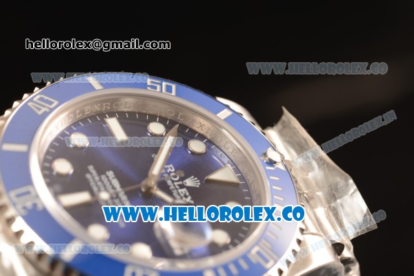 Rolex Submariner Blue Ceramic Bezel With Blue Dial All Steel With ETA 2836 EW - Click Image to Close