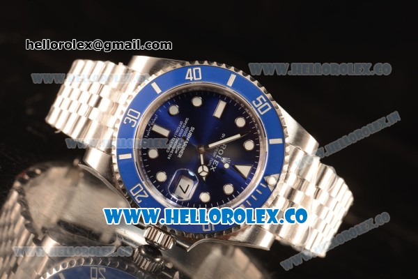 Rolex Submariner Blue Ceramic Bezel With Blue Dial All Steel With ETA 2836 EW - Click Image to Close