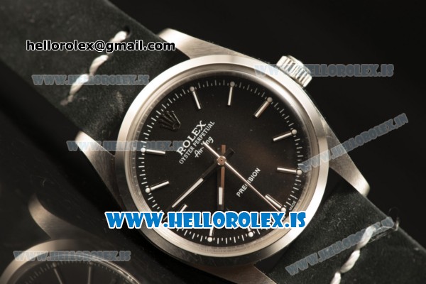 Rolex Milgauss Vintage 2813 Automatic With Black Dial Genuine Leather Strap - Click Image to Close
