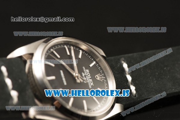 Rolex Milgauss Vintage 2813 Automatic With Black Dial Genuine Leather Strap - Click Image to Close