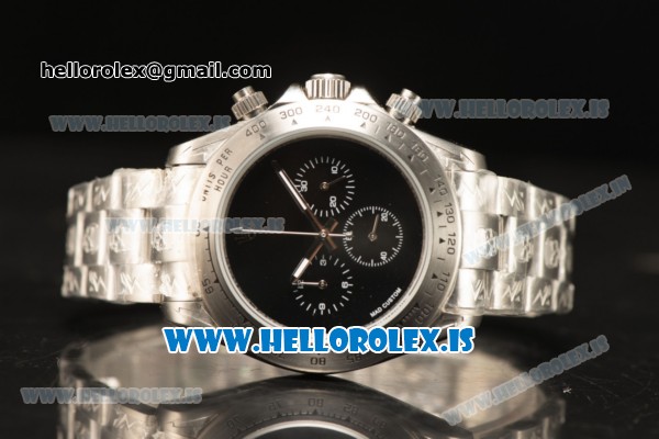 Rolex Daytona OS20 Chronograph Quartz Full Black Dial All Steel - Click Image to Close