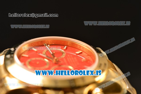 Rolex Daytona All Yellow Gold With Rolex 4130 Chrono Red Dial(EF) - Click Image to Close