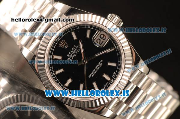 Rolex Datejust 31 Steel 2836 Auto With Steel Bracelet Black Dial - Click Image to Close